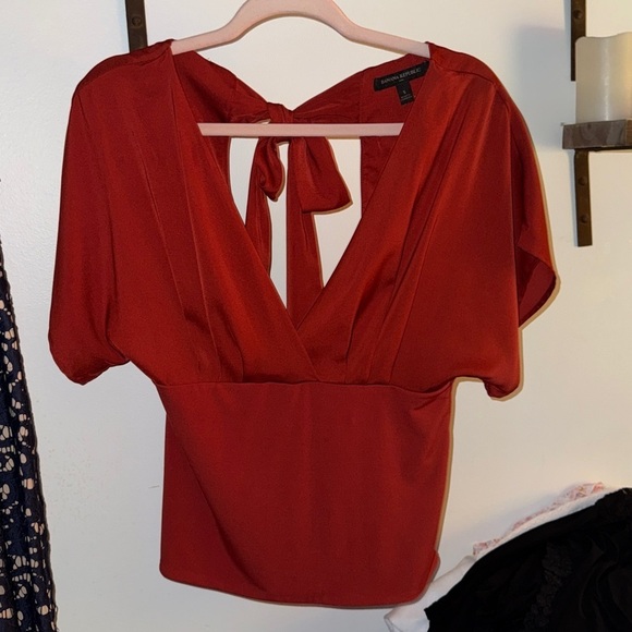 Banana Republic Tops - Banana Republic Deep Red Blouse